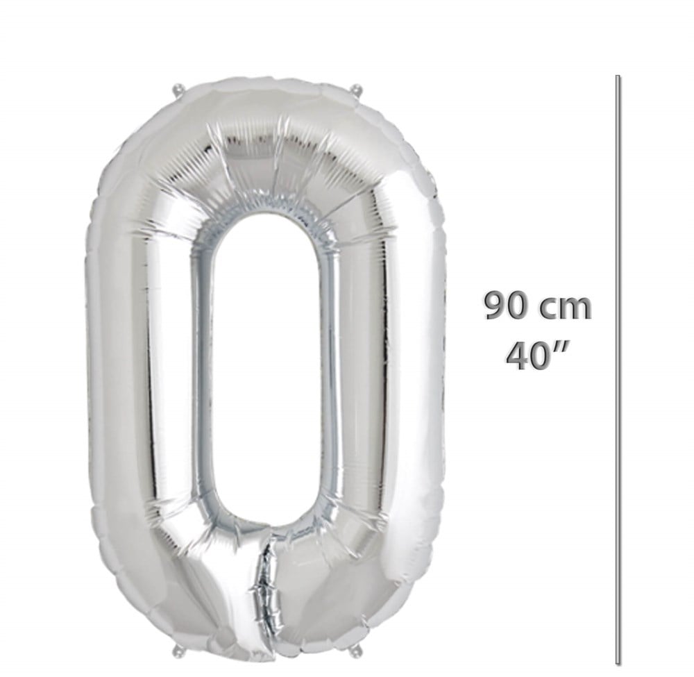 Folyo Harf O Gümüş Balon 90cm ( 40 inç )40