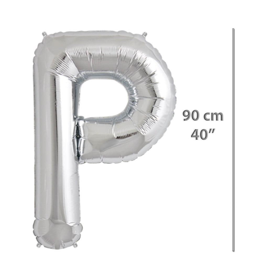 Folyo Harf P Gümüş Balon 90cm ( 40 inç )40