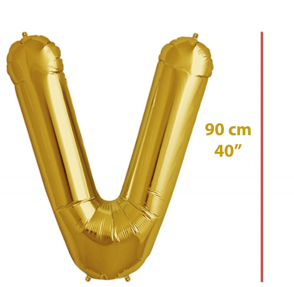 Folyo Harf V Gold Balon 90cm ( 40 inç )40