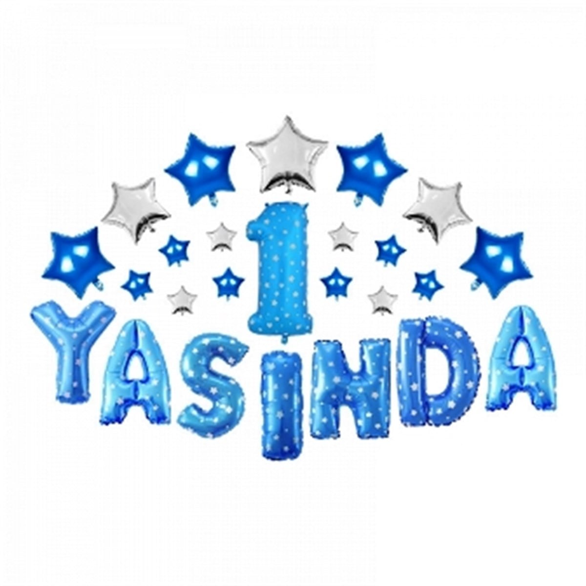 40cm 1 Yaşında Yıldızlı Set