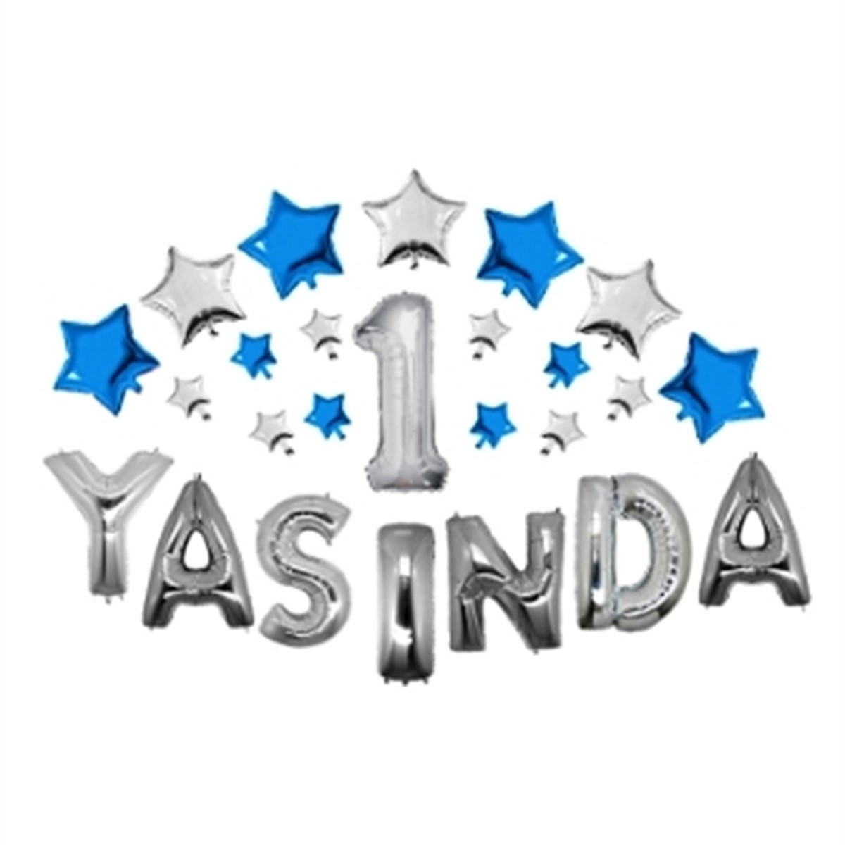 40cm 1 Yaşında Yıldızlı Set