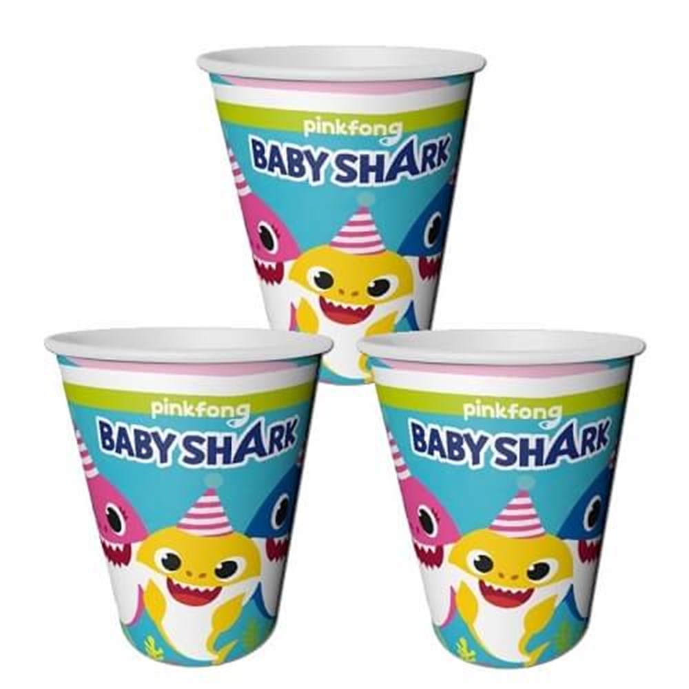 Lisanslı BardaklarBardak Karton Baby SharkBALONEVİ