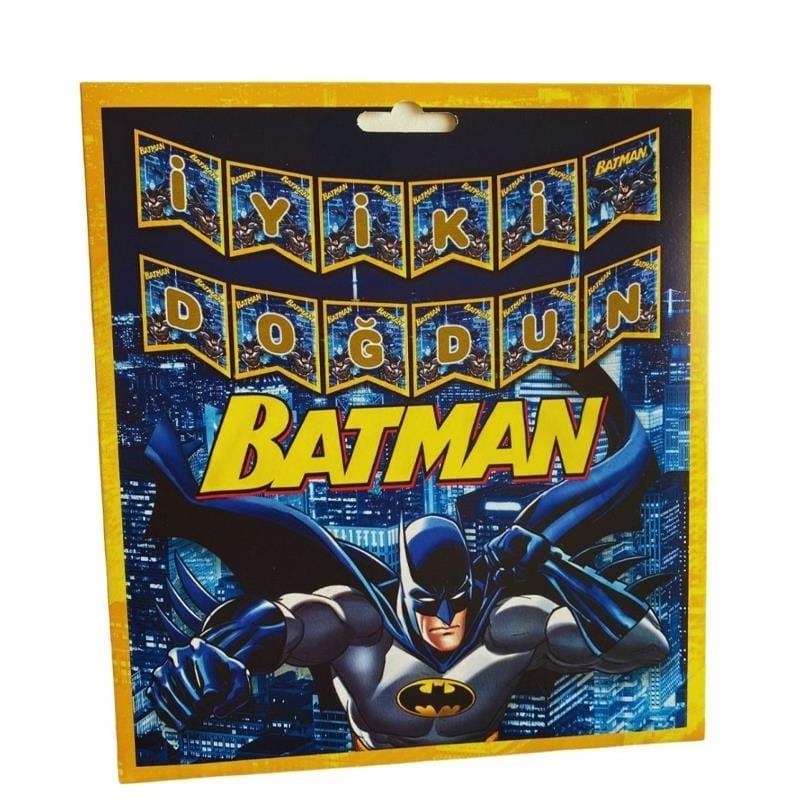 Zigzag BannerBatman Temalı İyi Ki Doğdun Banner Kağıt SüsBalonevi