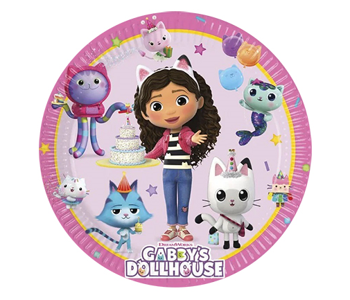Lisanslı TemalıTabaklarGabbys Dollhouse Temalı Karton Tabak 23cm 8 AdetBalonevi
