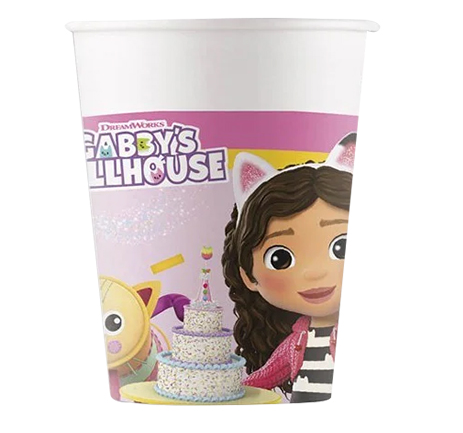 Lisanslı BardaklarGabbys Dollhouse Temalı Karton Bardak 240 Cc 8 AdetBALONEVİ