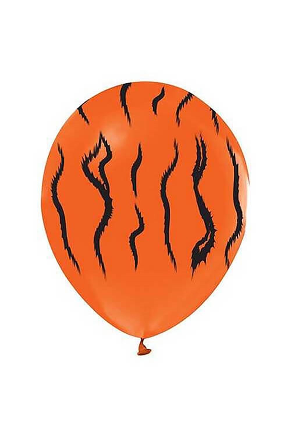 Baskılı Latex BalonlarKaplan Desenli Turuncu Çizgili Balon 10'lu PaketBALONEVİ
