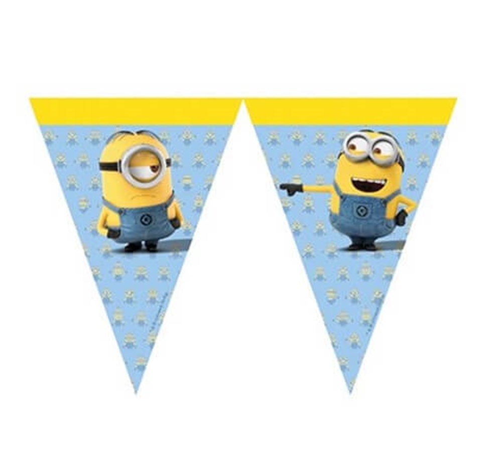 Üçgen Flama Kağıt SüsleriMinnions Üçgen Flama 2 Mt.Balonevi