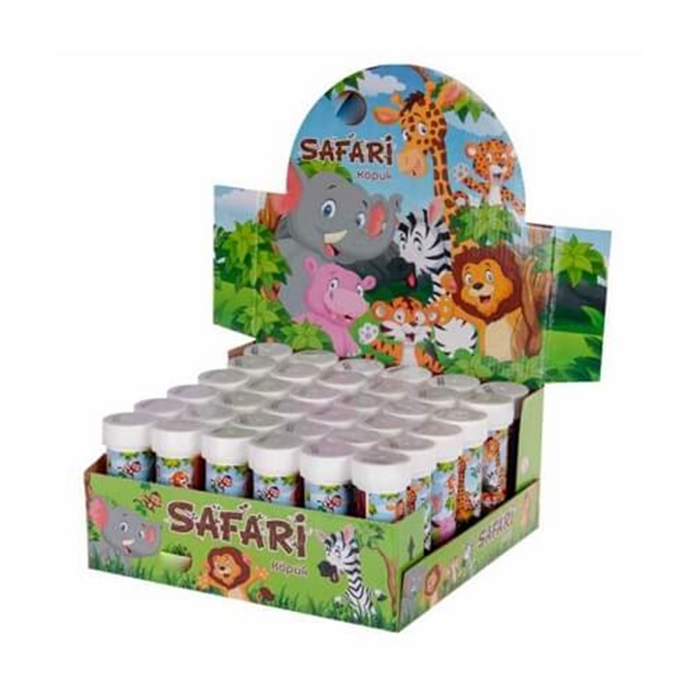 Aksesuarlar ve HediyeliklerSafari Sevimli Hayvanlar Temalı Star Köpük Baloncuk 36 'lı paketBALONEVİ