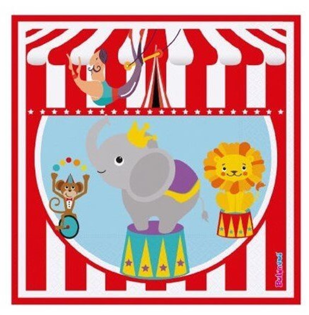 Lisanslı PeçetelerSirk Temalı Kağıt PeçeteBalonevi