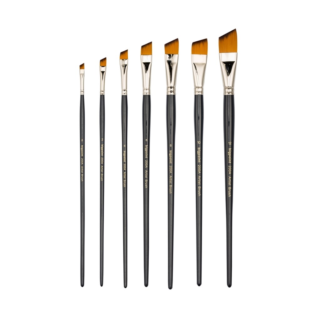 Bigpoint 200A Serisi Sentetik Kıl Yan Kesik Fırça No: 6