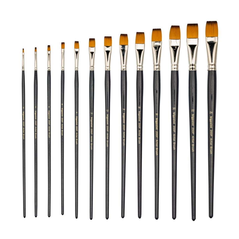 Bigpoint 200F Serisi Sentetik Kıl Düz Kesik Fırça No: 14