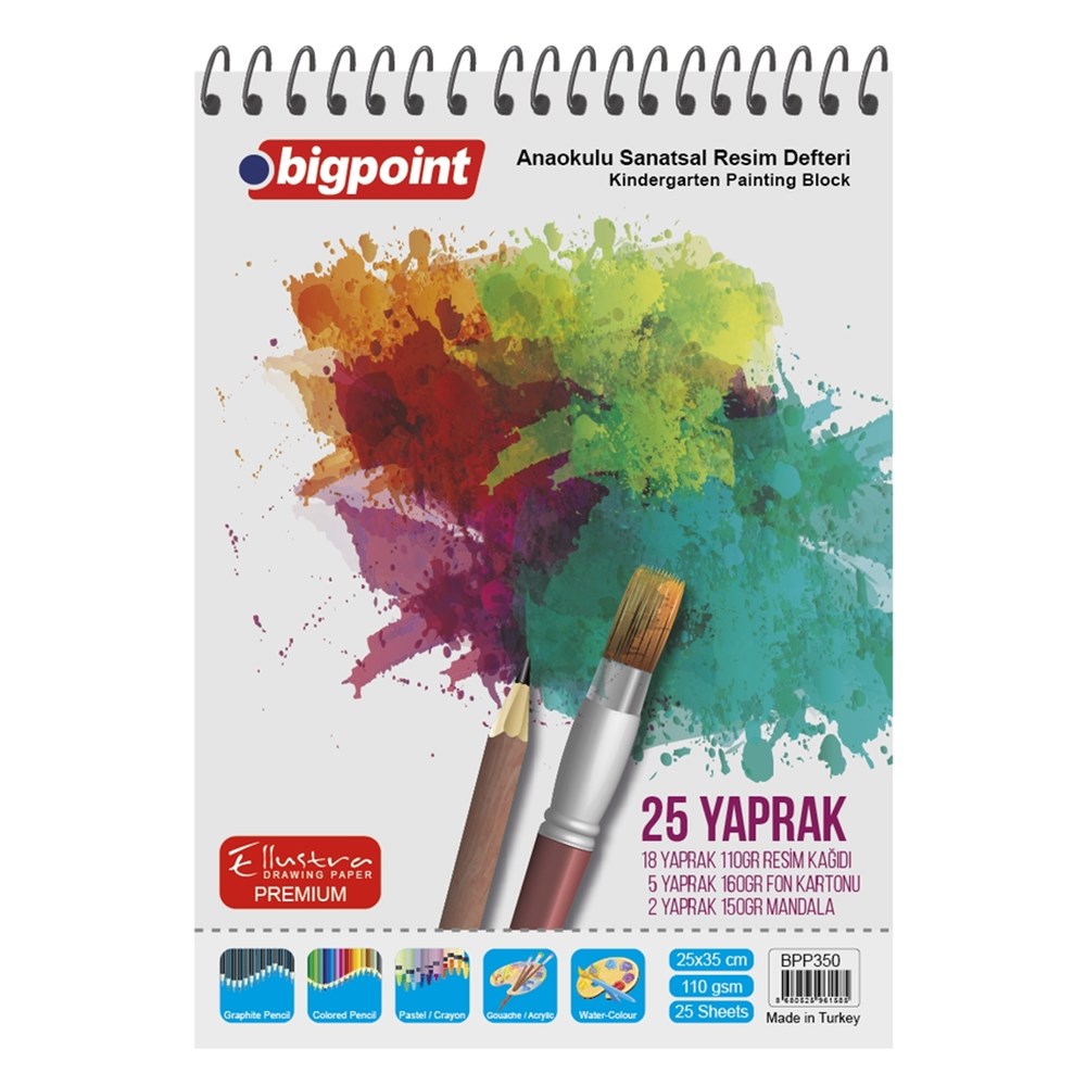 Bigpoint Sanatsal Resim Defteri 120 Gram 25x35cm - 15 Yaprak