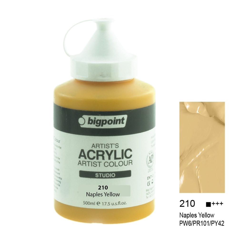 Bigpoint Akrilik Boya 500 ml Naples Yellow Hue 210