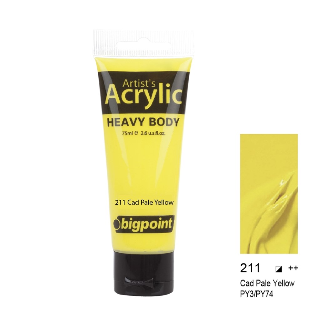 Bigpoint Akrilik Boya 75 ml Cadmium Pale Yellow 211