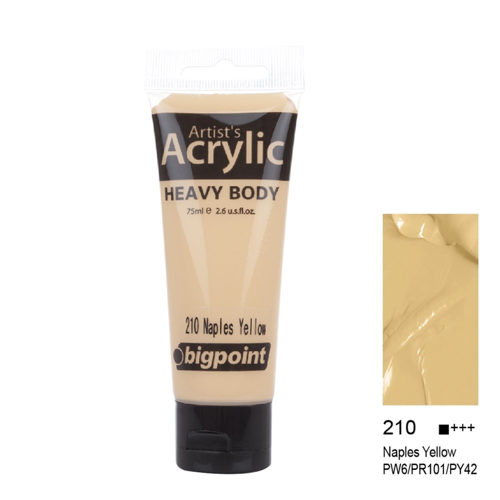 Bigpoint Akrilik Boya 75 ml Naples Yellow Hue 210
