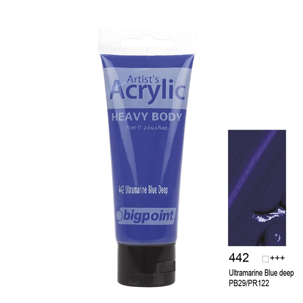 Bigpoint Akrilik Boya 75 ml Ultramarine Blue Deep 442