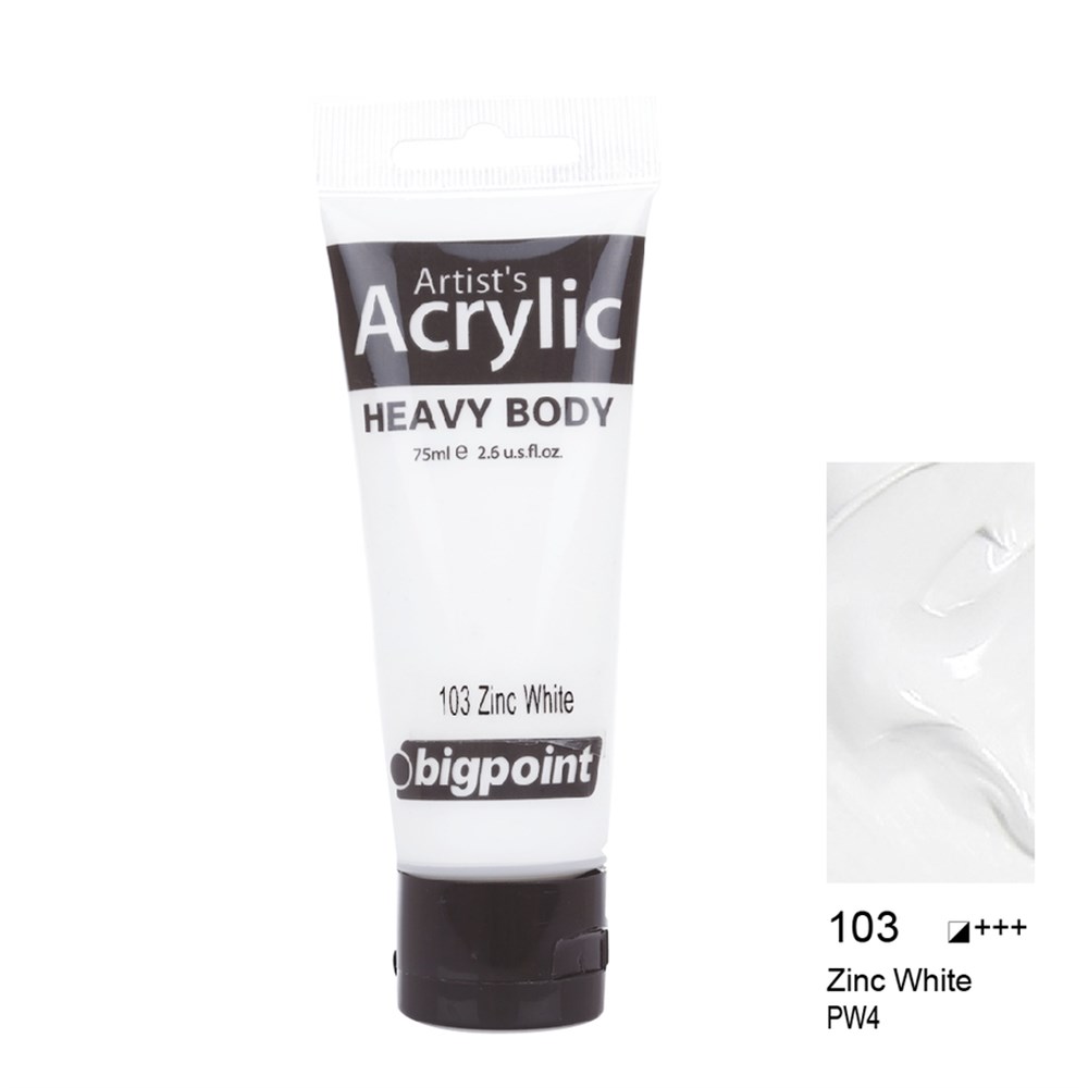Bigpoint Akrilik Boya 75 ml Zinc White 103