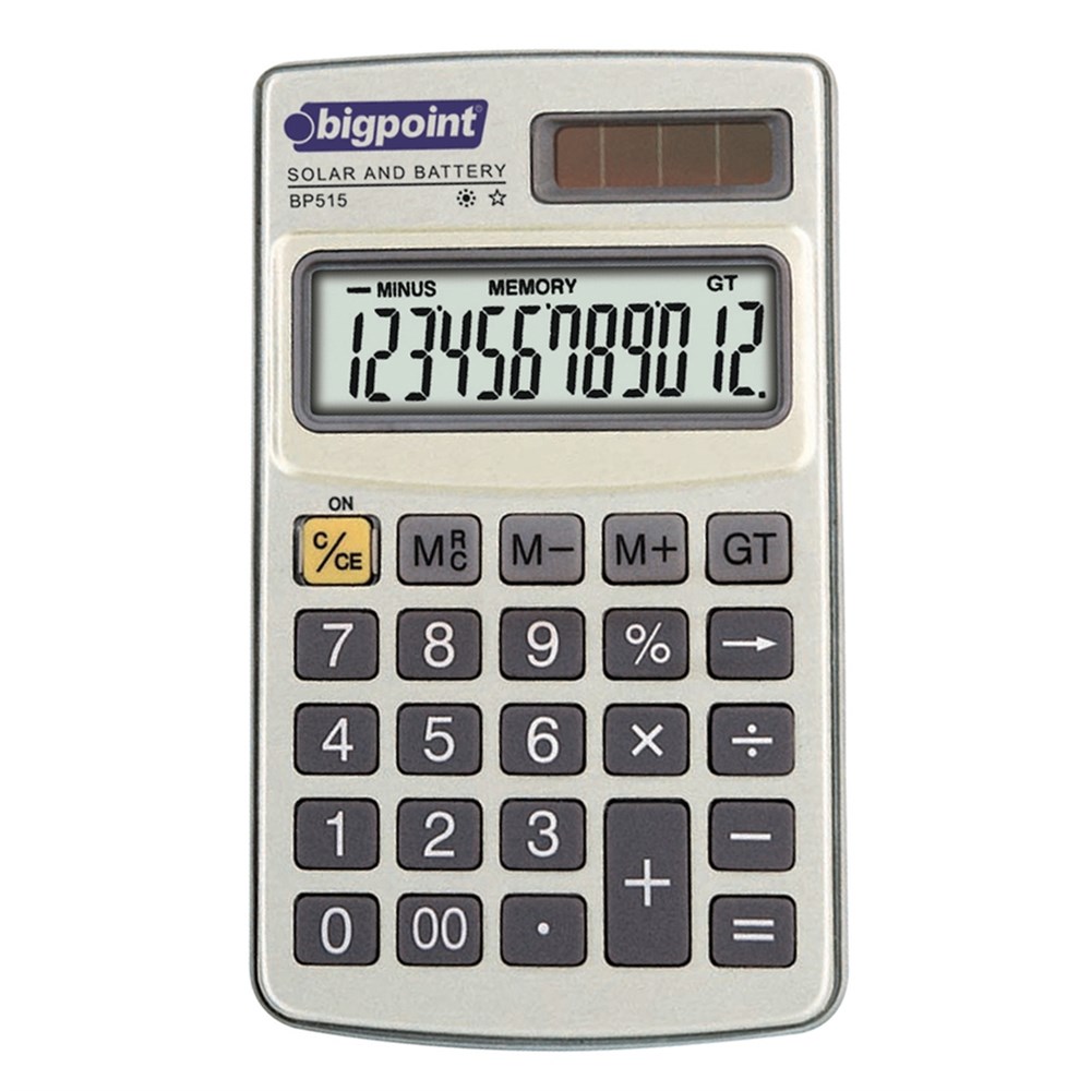 Bigpoint Hesap Makinesi Cep Tipi 12 Hane