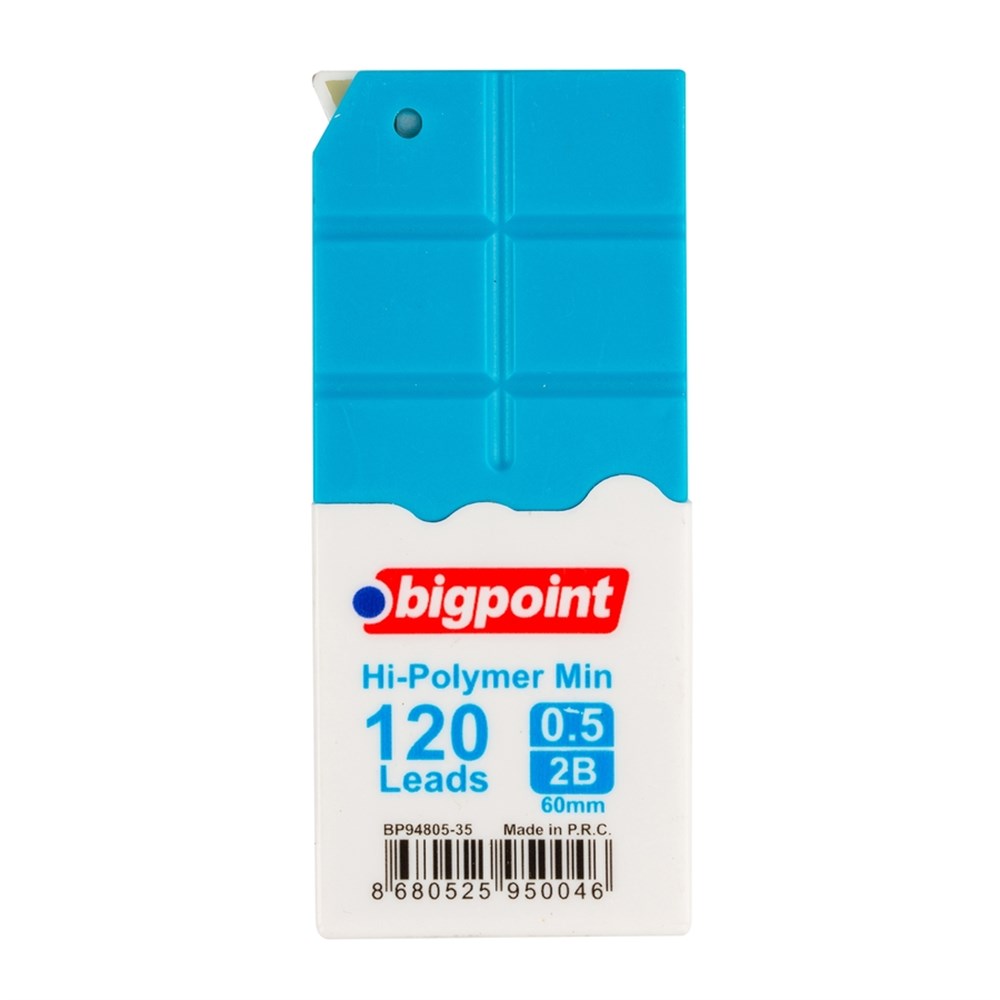 Bigpoint Kalem Ucu 0.5mm 2B 120'li Tüp Mavi