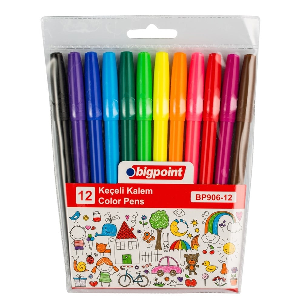 Bigpoint Keçeli Kalem 12'li Set