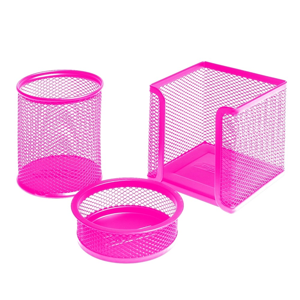 Bigpoint Metal Perfore 3'lü Set Pembe