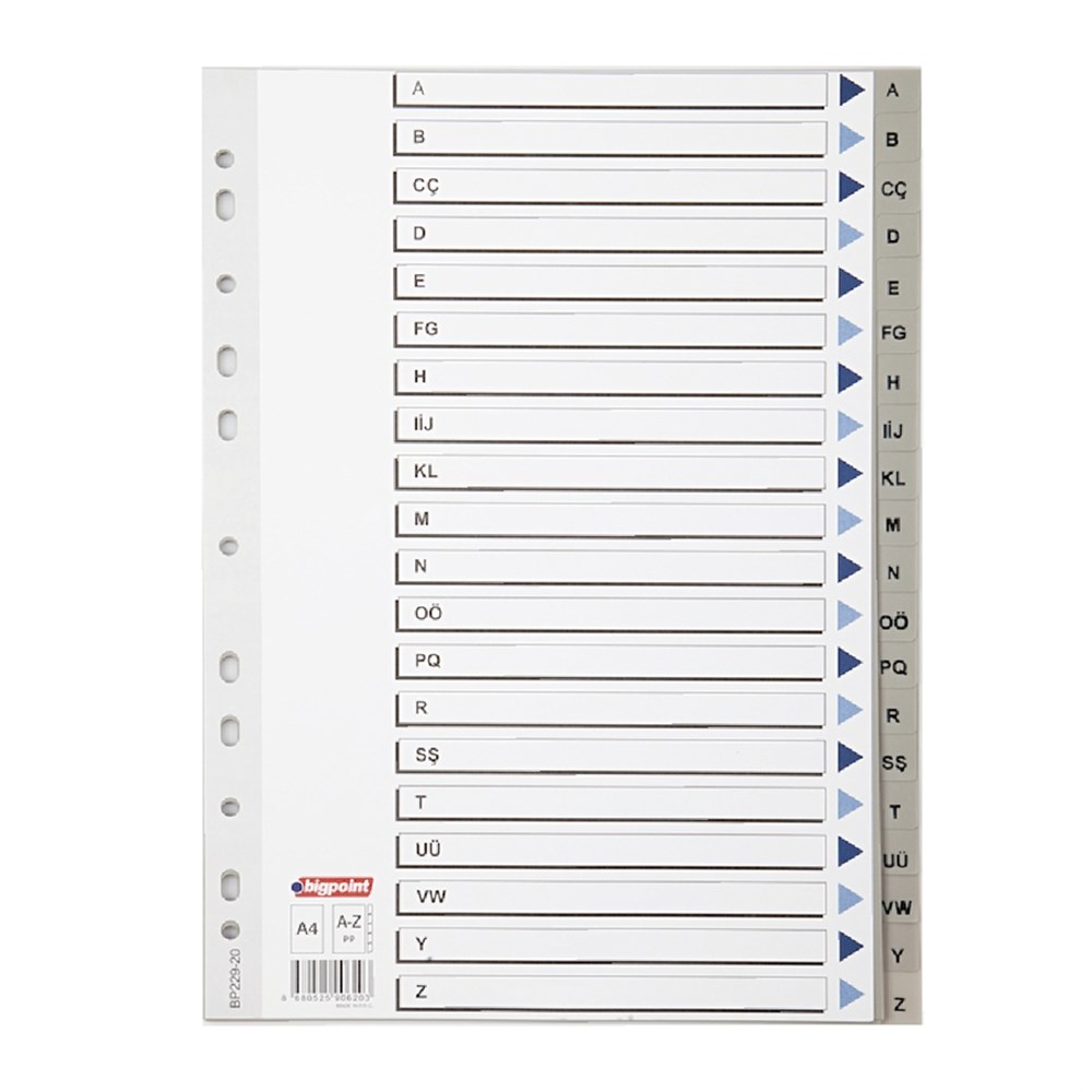 Bigpoint PP Seperatör Harfler A-Z