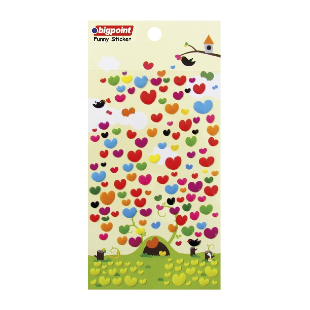 Bigpoint Sticker Çok Renkli Kalpler 2