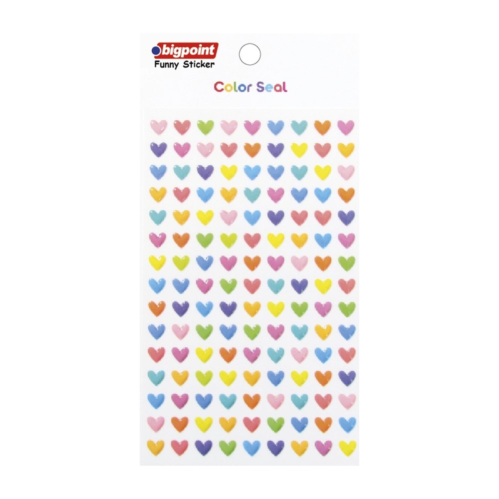 Bigpoint Sticker Renkli Kabartma Kalpler