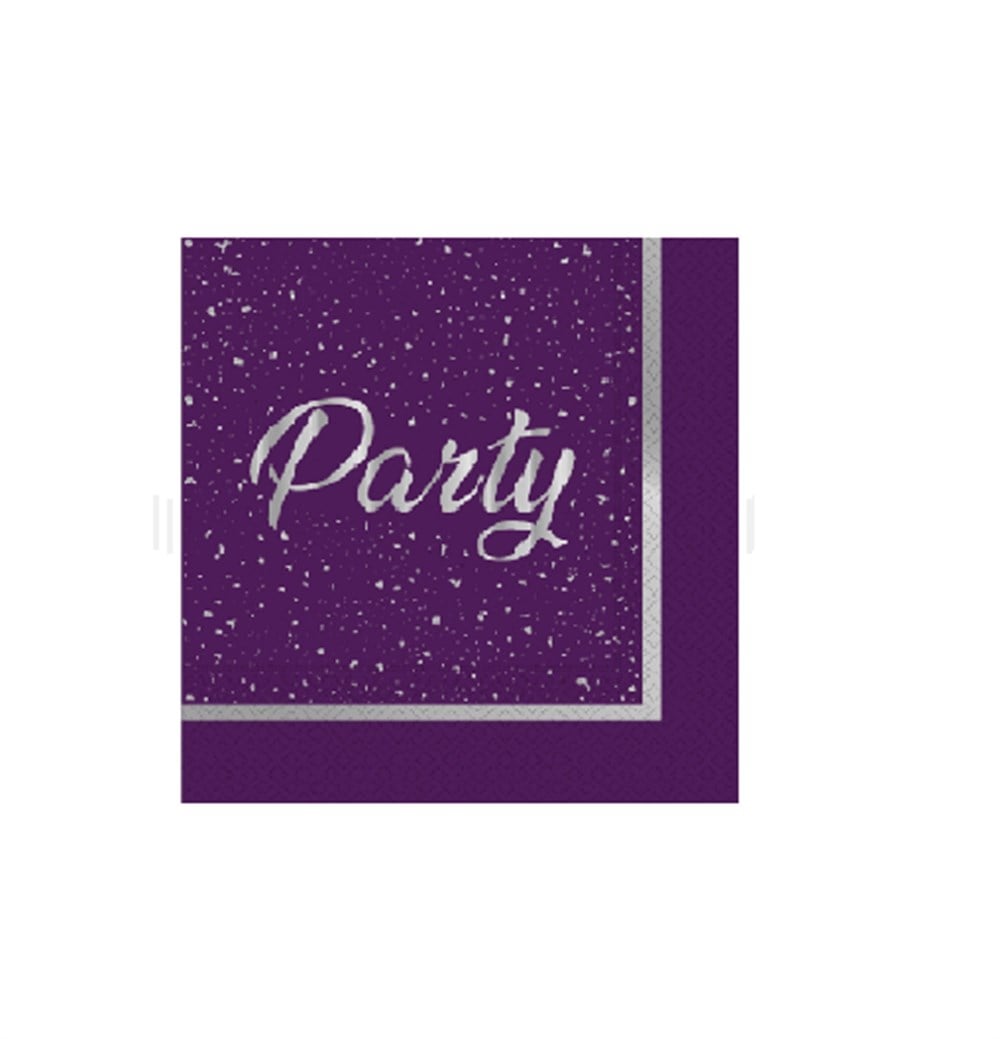 Roll-Up Party Dreams Peçete Parti Zamanı MorDüz Renk Peçeteler