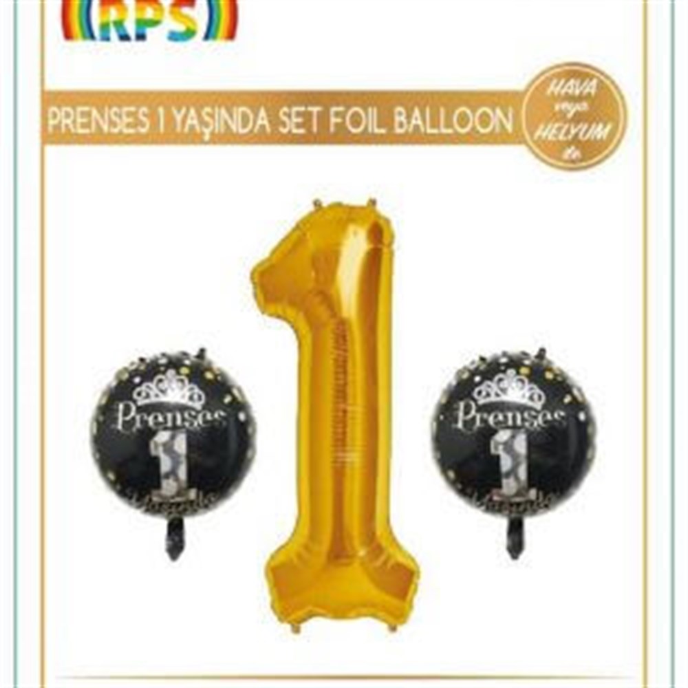 1 Yaşında Prenses 3 'lü Set Gold 34