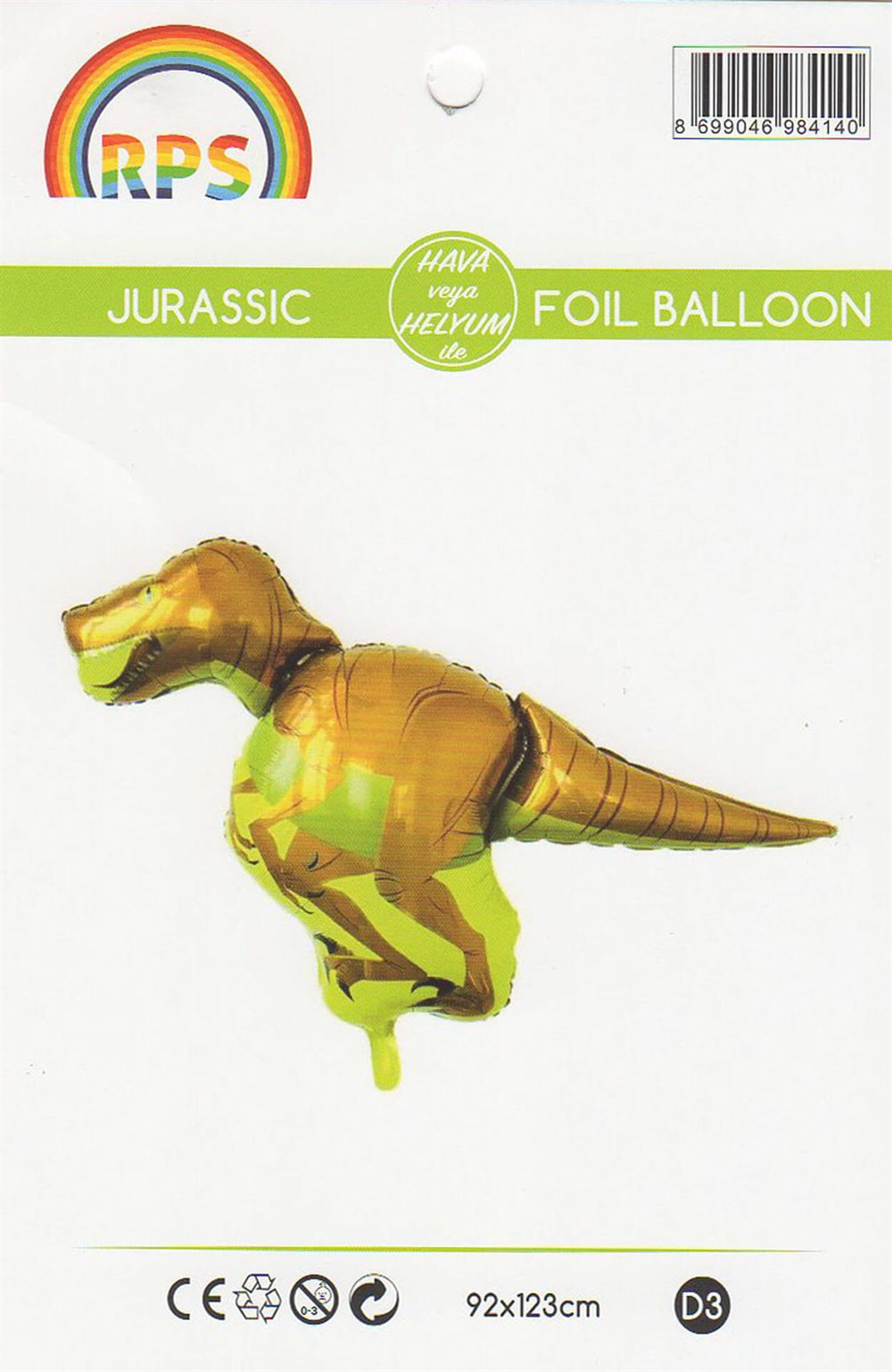 Jurassic Folyo Balon D3 92x123cmFolyo Balon Setler