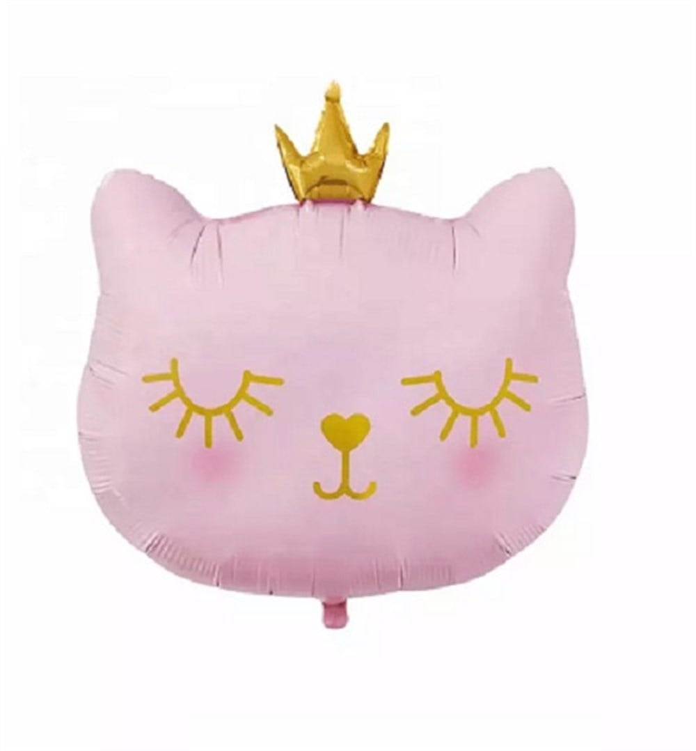 Folyo Balon Figürlü Temalı ÇeşitleriCat Kedi Folyo Balon Pembe 62x52 cm 1 Adetİthal
