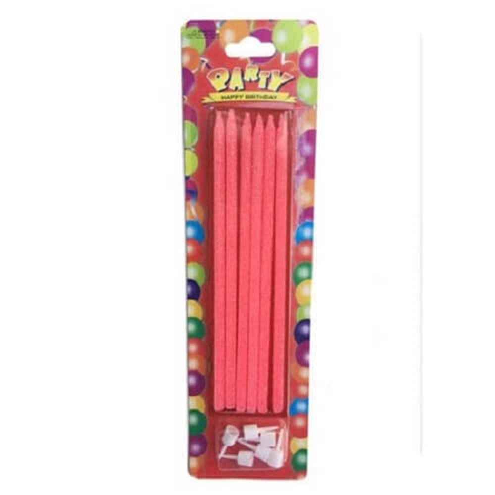 Diğer MumlarÇubuk Simli Mum Pembe 12cm 6 AdetİTHAL