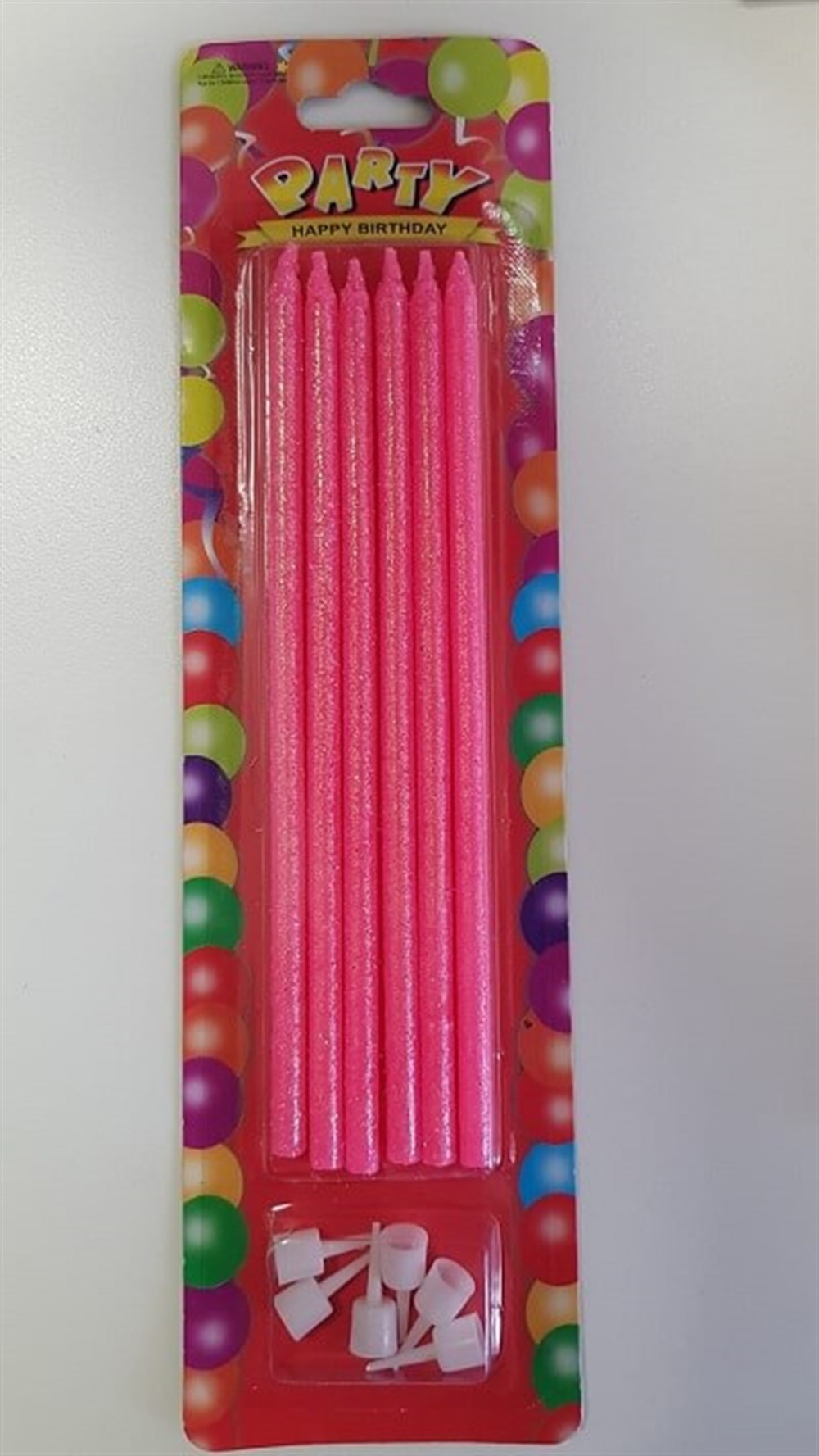 Diğer MumlarÇubuk Simli Mum Pembe 14cm 6'lıİTHAL