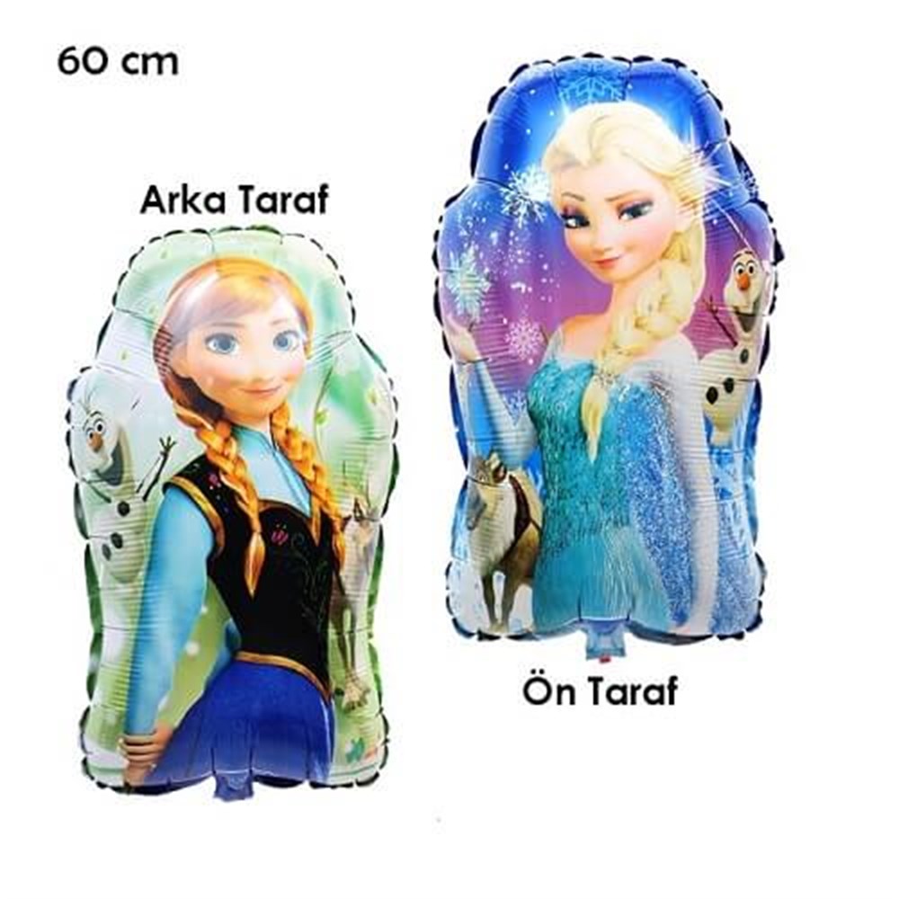 Frozen Elsa Anna Temalı Folyo Balon 60 cm - HK Ticaret