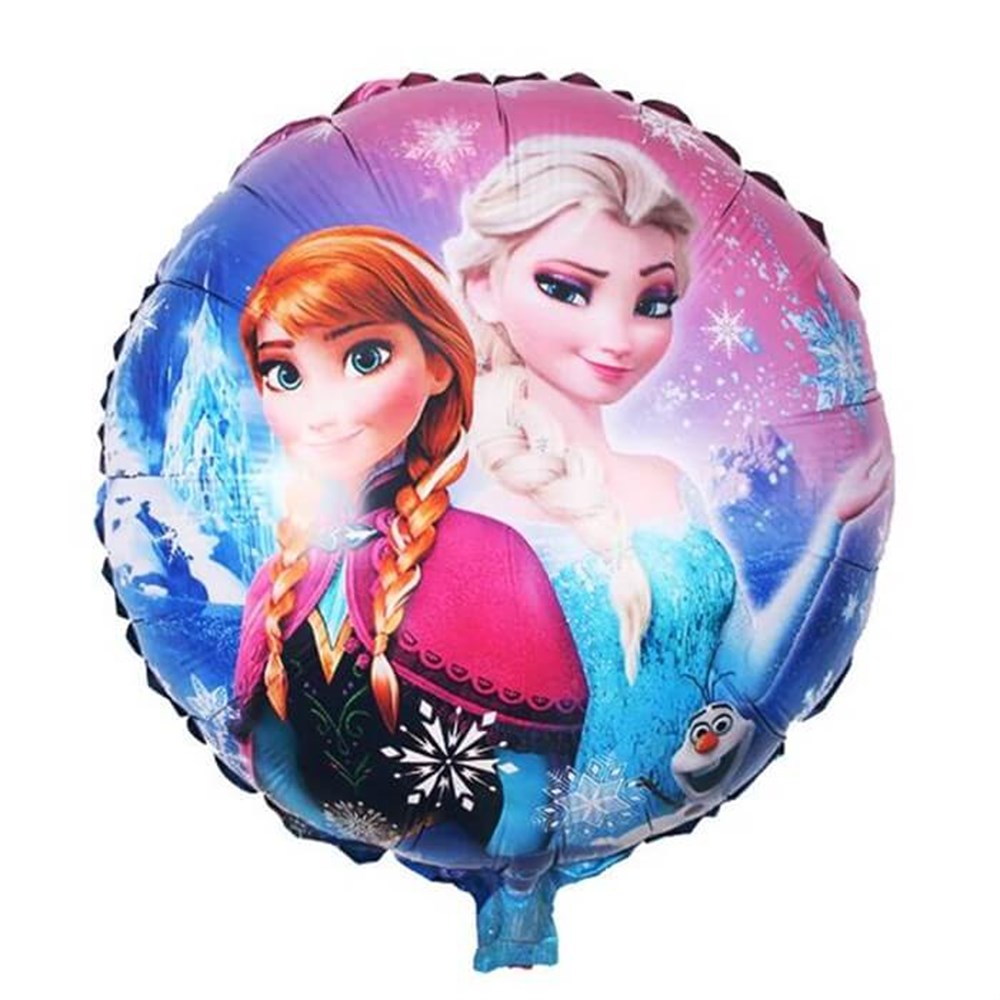 Frozen Elsa Yuvarlak Folyo Balon 45 cm - HK TİCARET