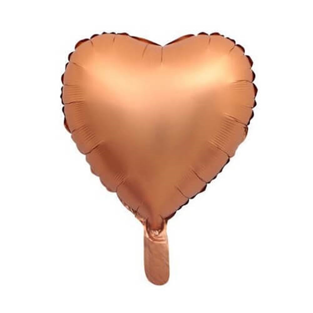 Folyo Balon Kalp ÇeşitleriKalp Folyo Balon (Krom-Mırror) Bakır 45 cmİTHAL