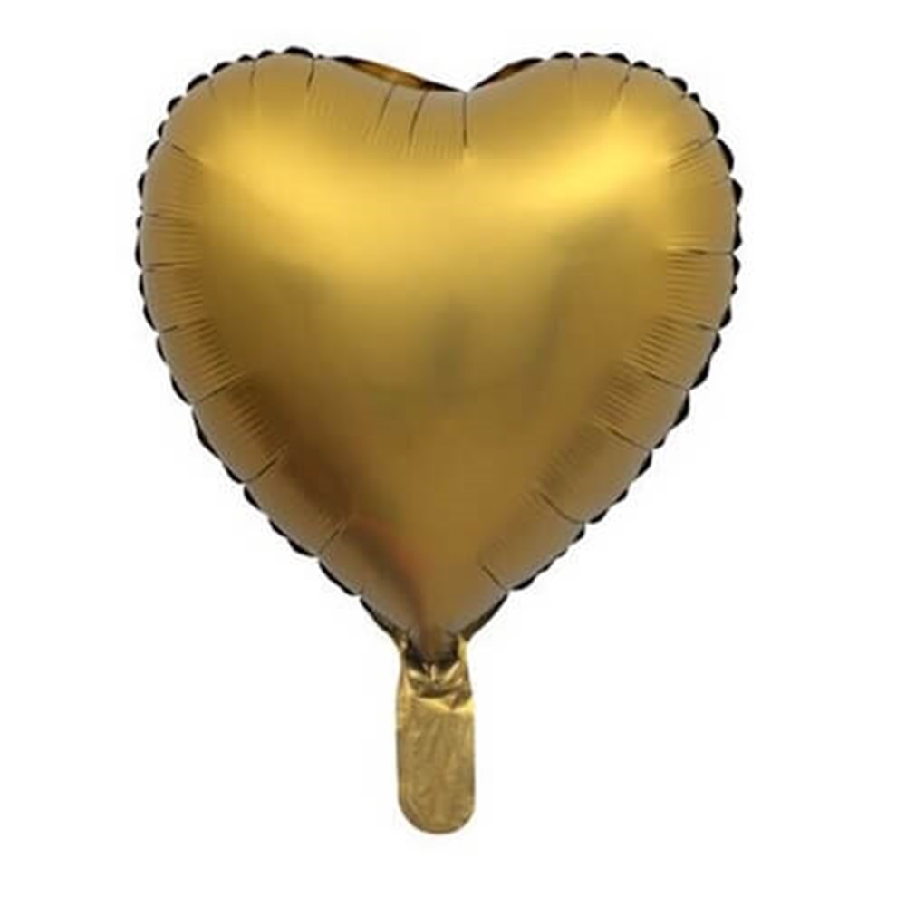 Folyo Balon Kalp ÇeşitleriKalp Folyo Balon (Krom-Mırror) Gold 45 cmİTHAL