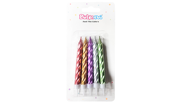 Dekoratif ve Pasta MumlarıKrom Renkler Pasta Mumu  8 cm 10 AdetİTHAL