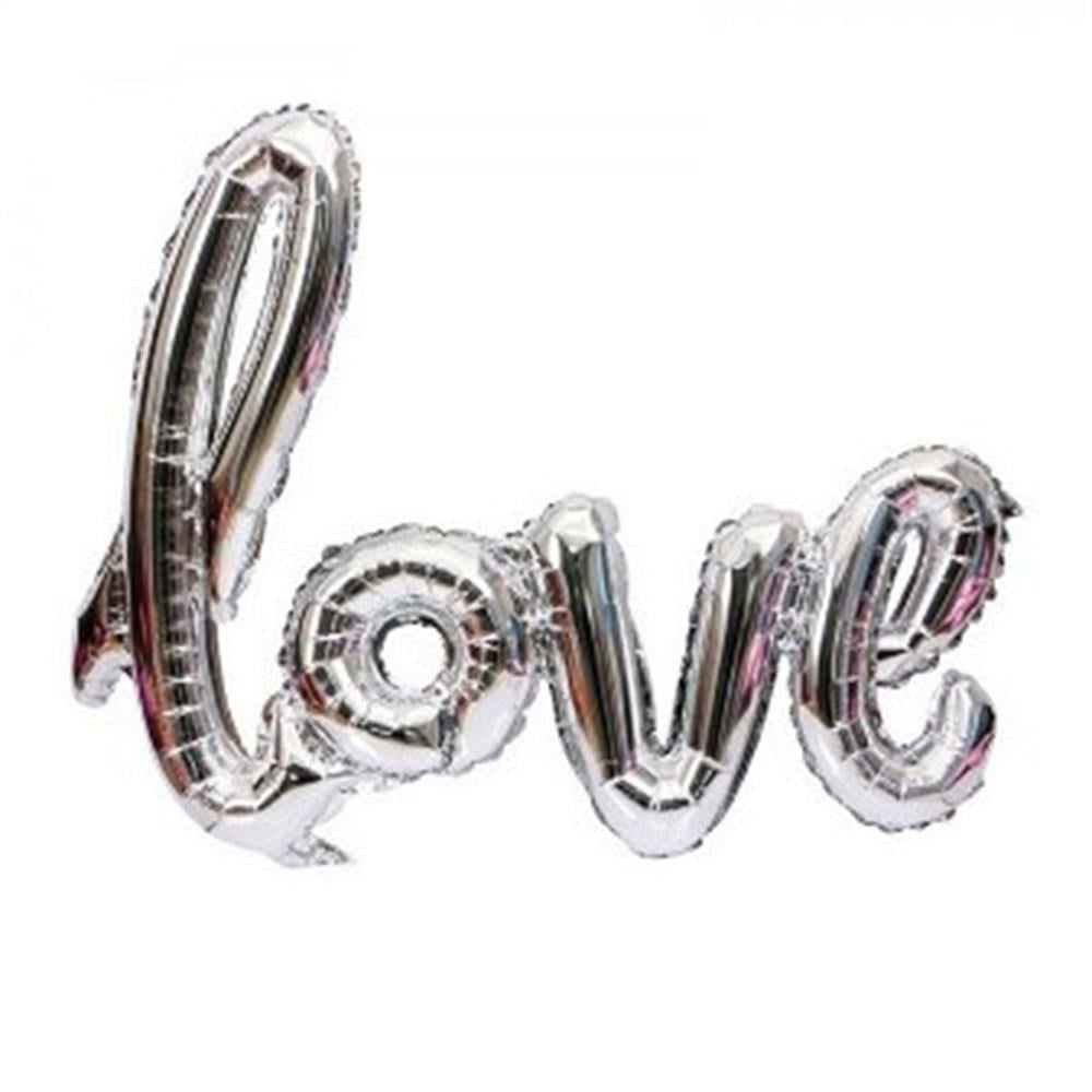 Baskılı Folyo BalonlarLove İmza Gümüş Folyo Balon 100cmİTHAL