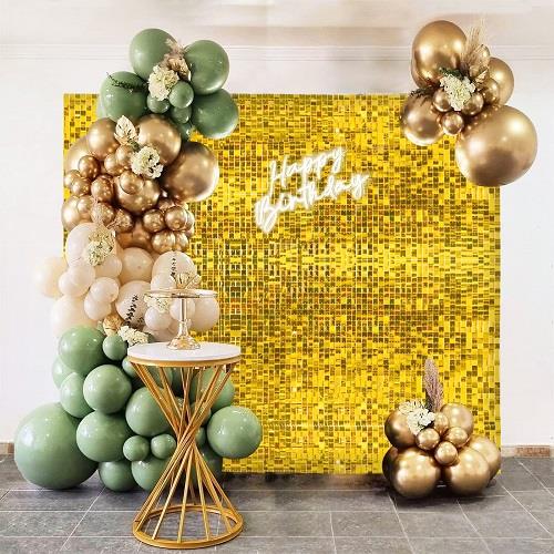 Kapı Perdesi Arka FonlarMetalize Arka Fon Kare Palet 100x200cm Goldİthal