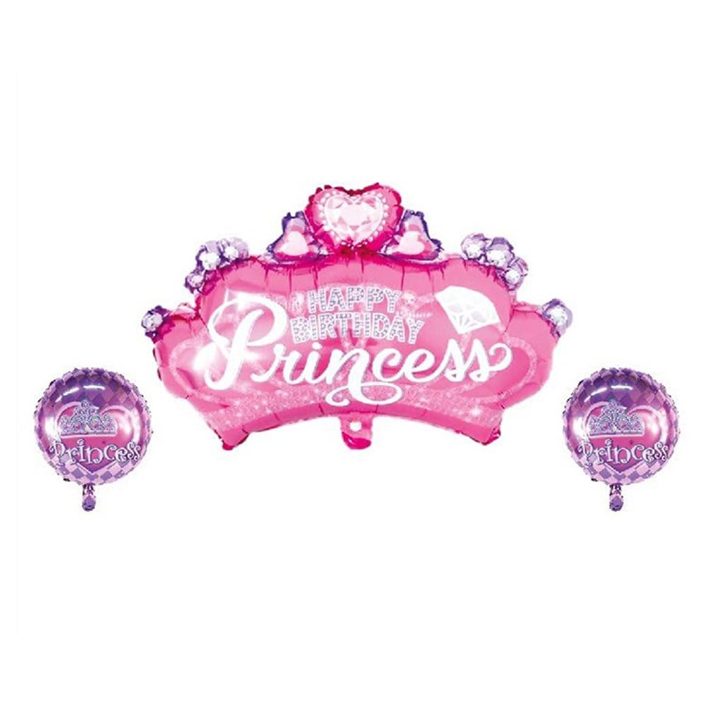 Folyo Balon SetlerPrenses Pembe Folyo Balon Set 3 parçaİTHAL