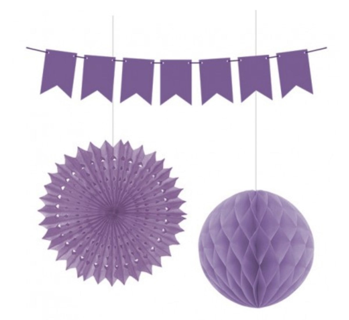 Kağıt Set Süs Mor Üçlü