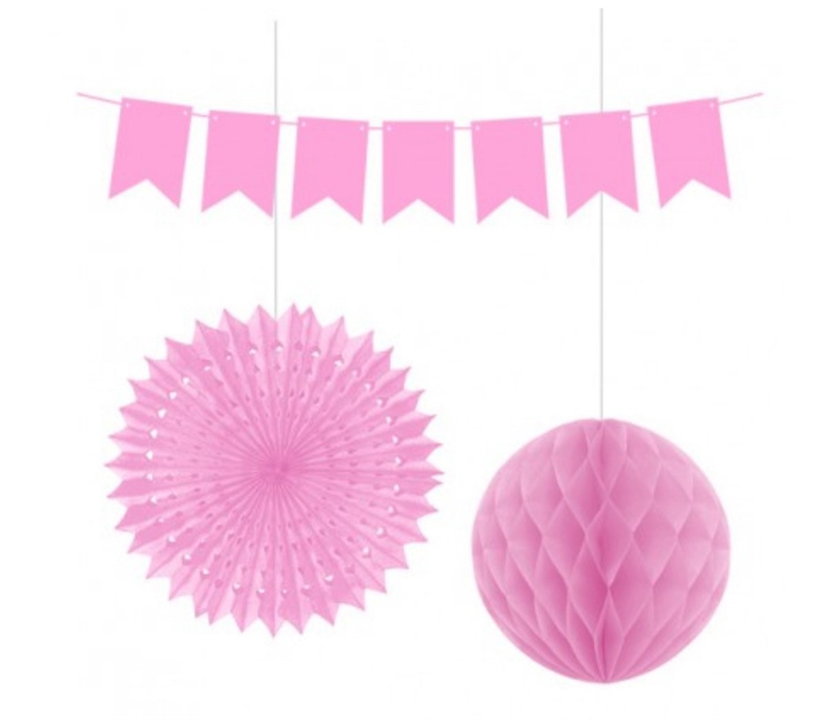 Kağıt Set Süs Pembe Üçlü