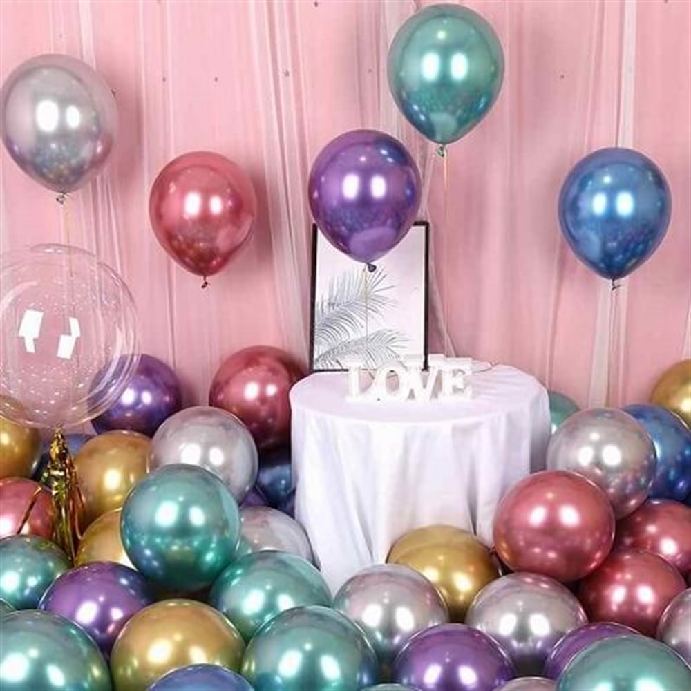 Krom BalonlarKrom Balon Karışık 50 AdetKalisan