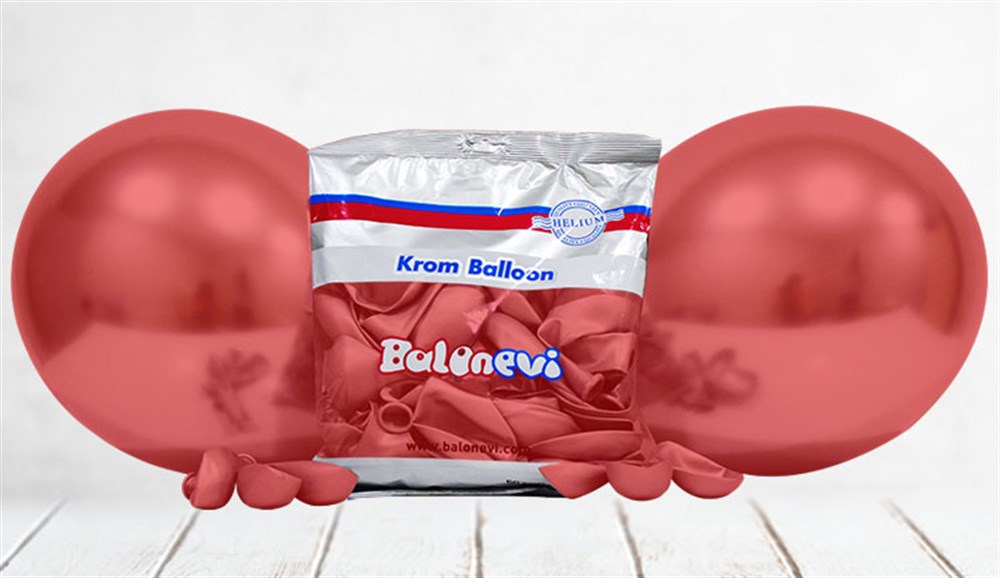 Krom BalonlarKrom Balon Kırmızı 50 AdetKalisan