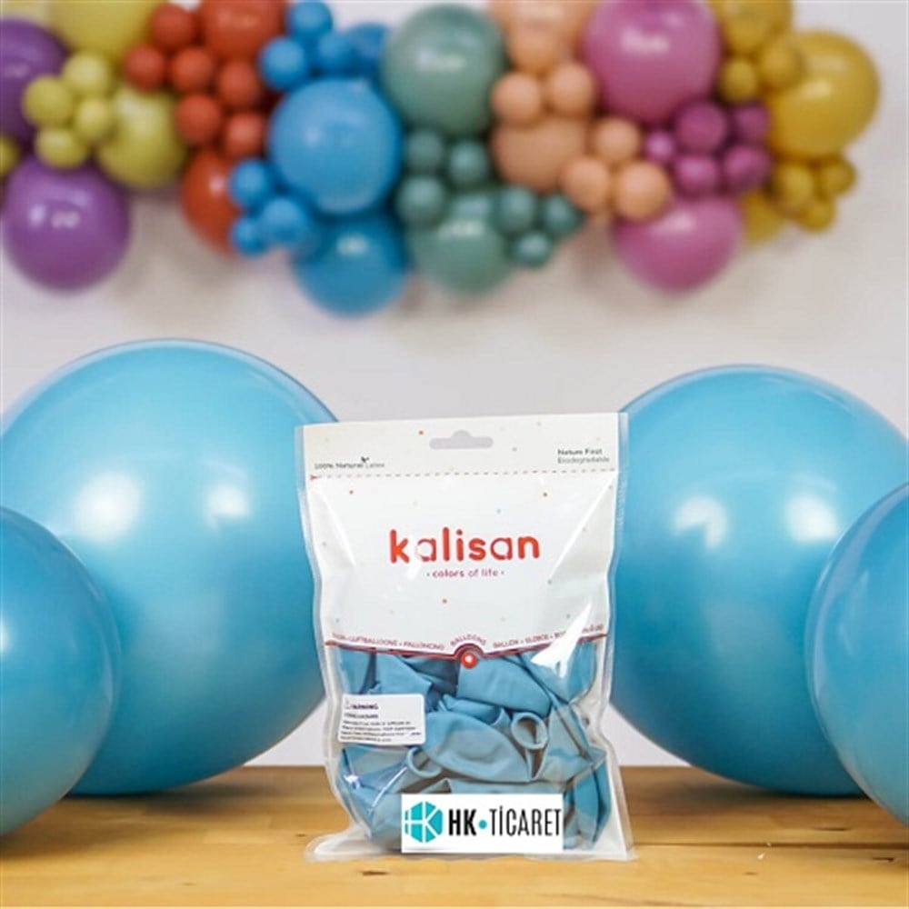 Retro BalonlarRetro Balon Derin Okyanus 12 inç 10 AdetKalisan