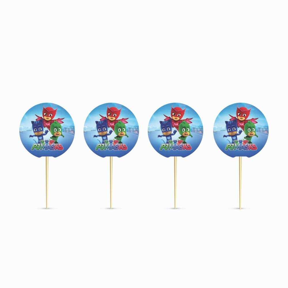 Pj Masks Konsept Parti Cupcake Kürdanı 20 'li Parti Aksesuarları