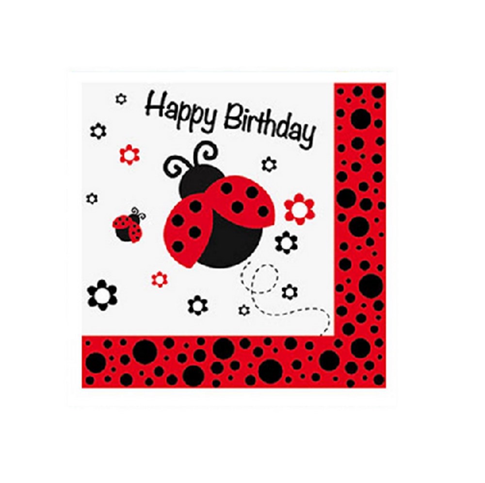 Roll-Up Party Dreams Peçete Uğur BöceğiPlastik Tabaklar