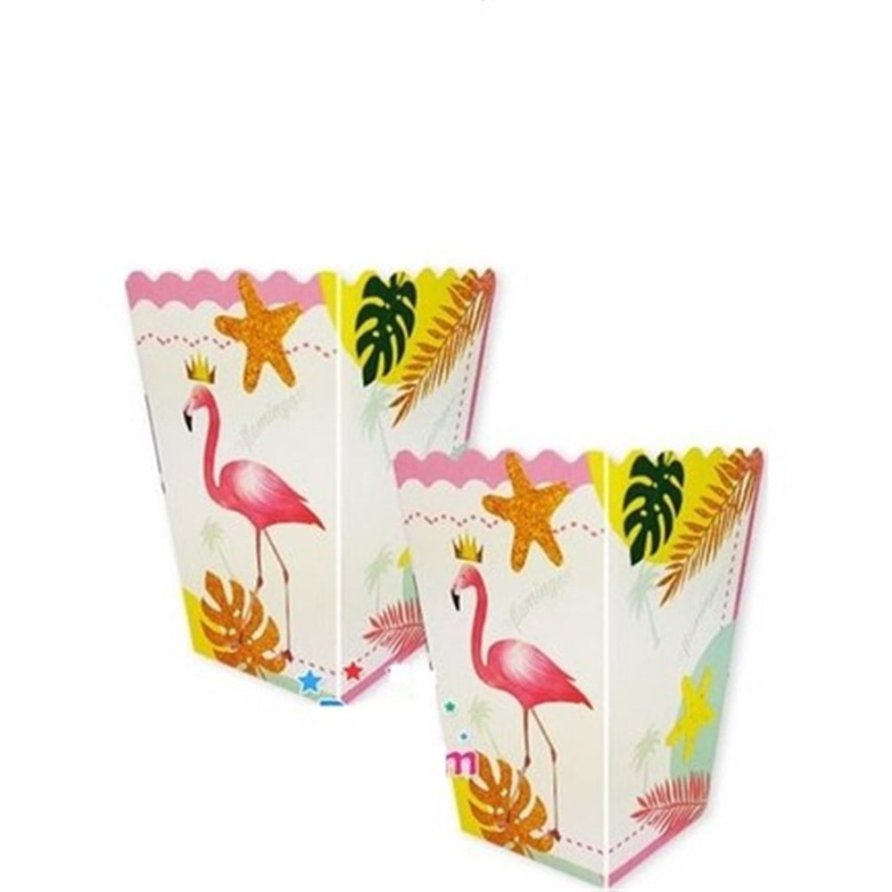 Pop Corn Mısır Kutusu Flamingo Yaz TemalıPop Corn Mısır Kutuları